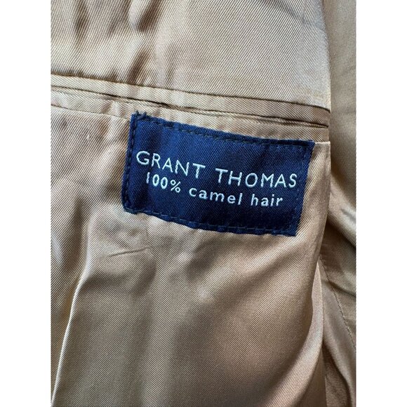 Lord & Taylor Grant Thomas Camel Hair Blazer Mens Size 44 Long Tan - Picture 5 of 12
